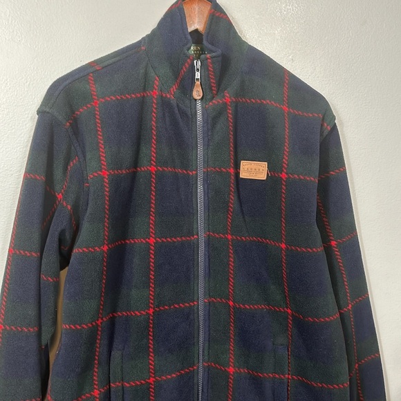 Vintage 90's Ralph Lauren Plaid Full Zip Fleece Unisex Jacket Petite M - Picture 3 of 14